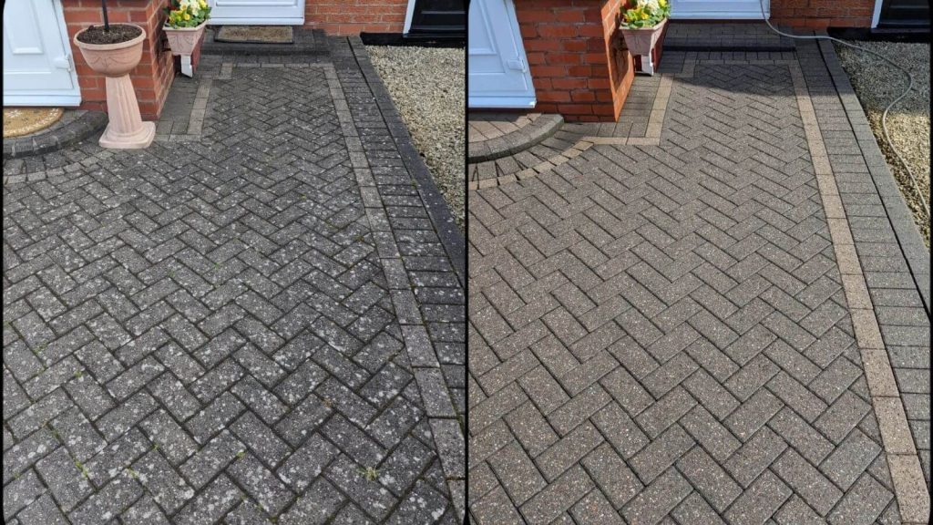 Driveway cleaning service completed by TLC in Suffolk