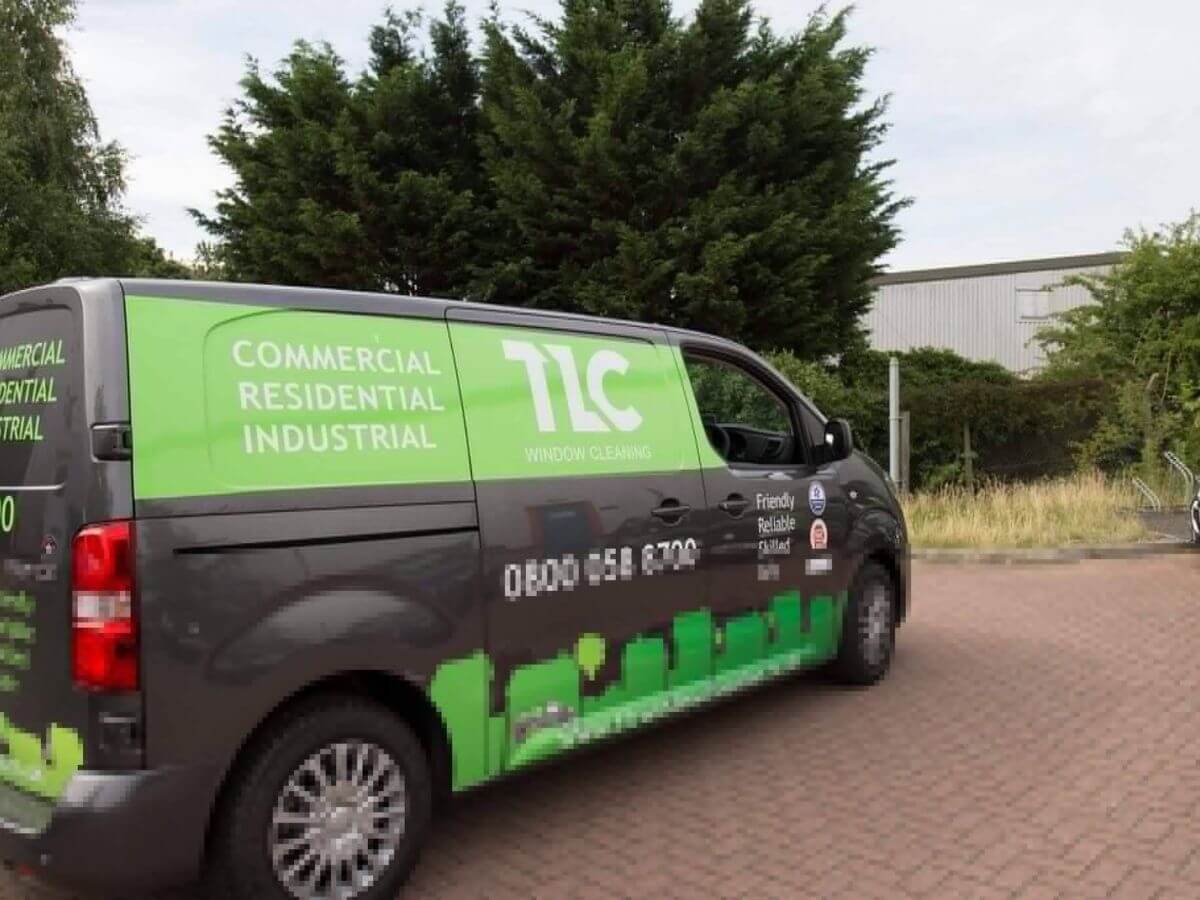 TLC Window Cleaning service vehicle representing a trusted local window cleaning company serving Suffolk and surrounding counties.