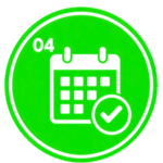 Commercial window cleaning get started icon representing scheduled services and contract commencement.