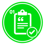 Commercial window cleaning request quote icon showing the first step in TLC Window Cleaning's quotation process.